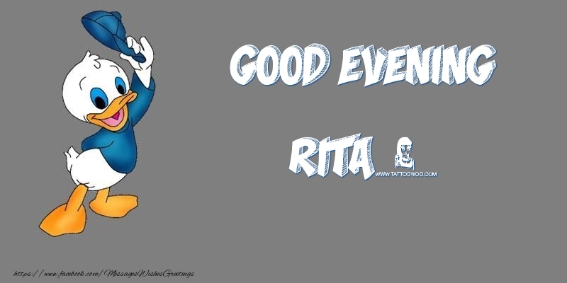  Greetings Cards for Good evening - Animation | Good Evening Rita